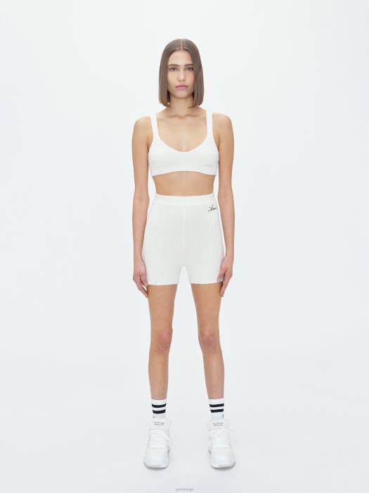 AMIRI kvinner alabast genser strikke shorts NFBX298