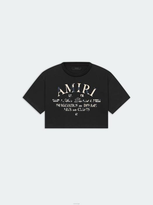 AMIRI kvinner svart distressed arts district tee NFBX245