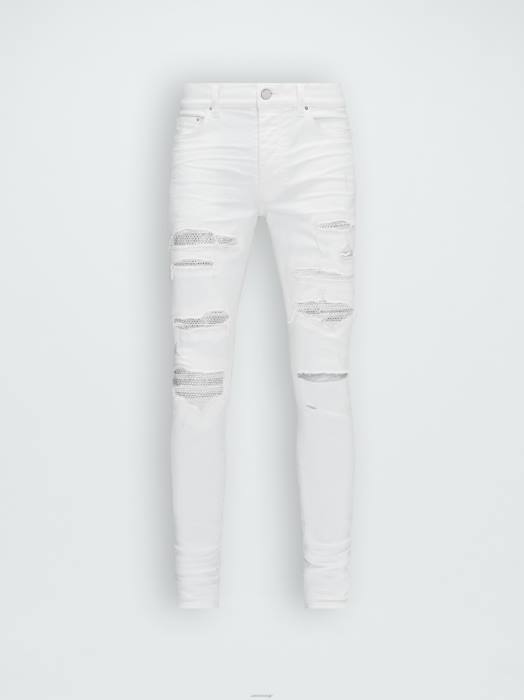 AMIRI menn hvit krystall thrasher jean NFBX27