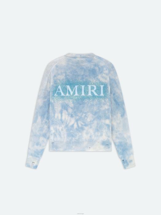 AMIRI menn ashley blå krystall crewneck NFBX142