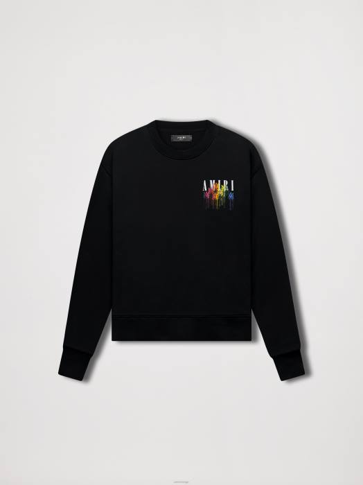 AMIRI menn svart m.a. drypp collage crewneck NFBX152