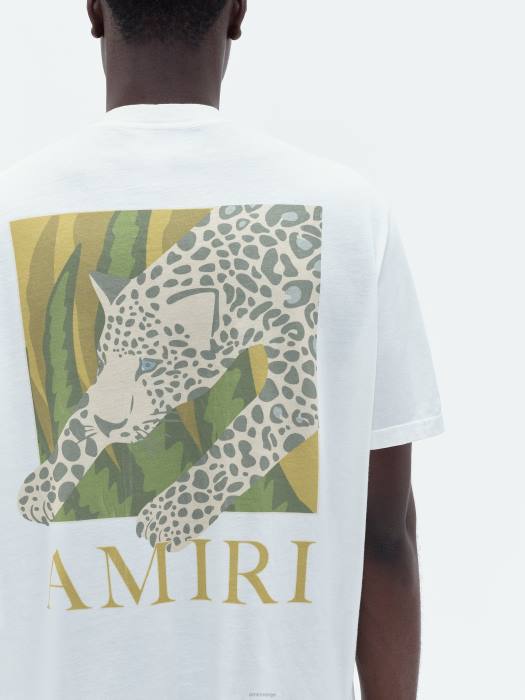 AMIRI menn hvit leopard t-skjorte NFBX70