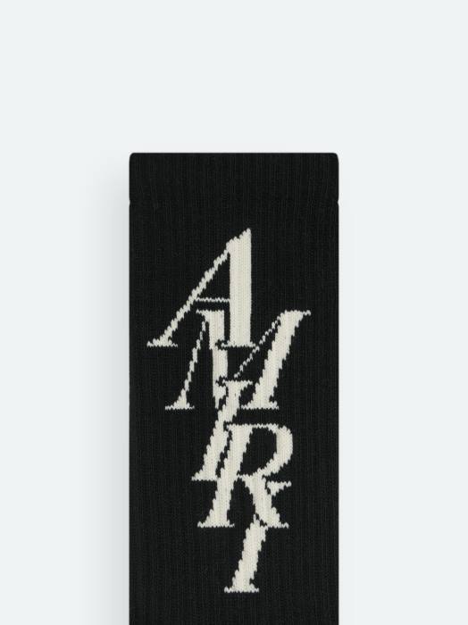 AMIRI unisex svart merke stabelsokk NFBX444